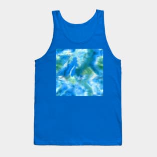 Vibrant Blue Tie-Dye Tank Top